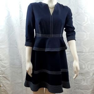 Banana Republic Royal Blue Peplum A line Dress Size 4 Petite